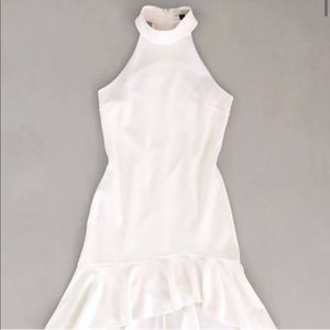 Megan Markle mock neck white dress